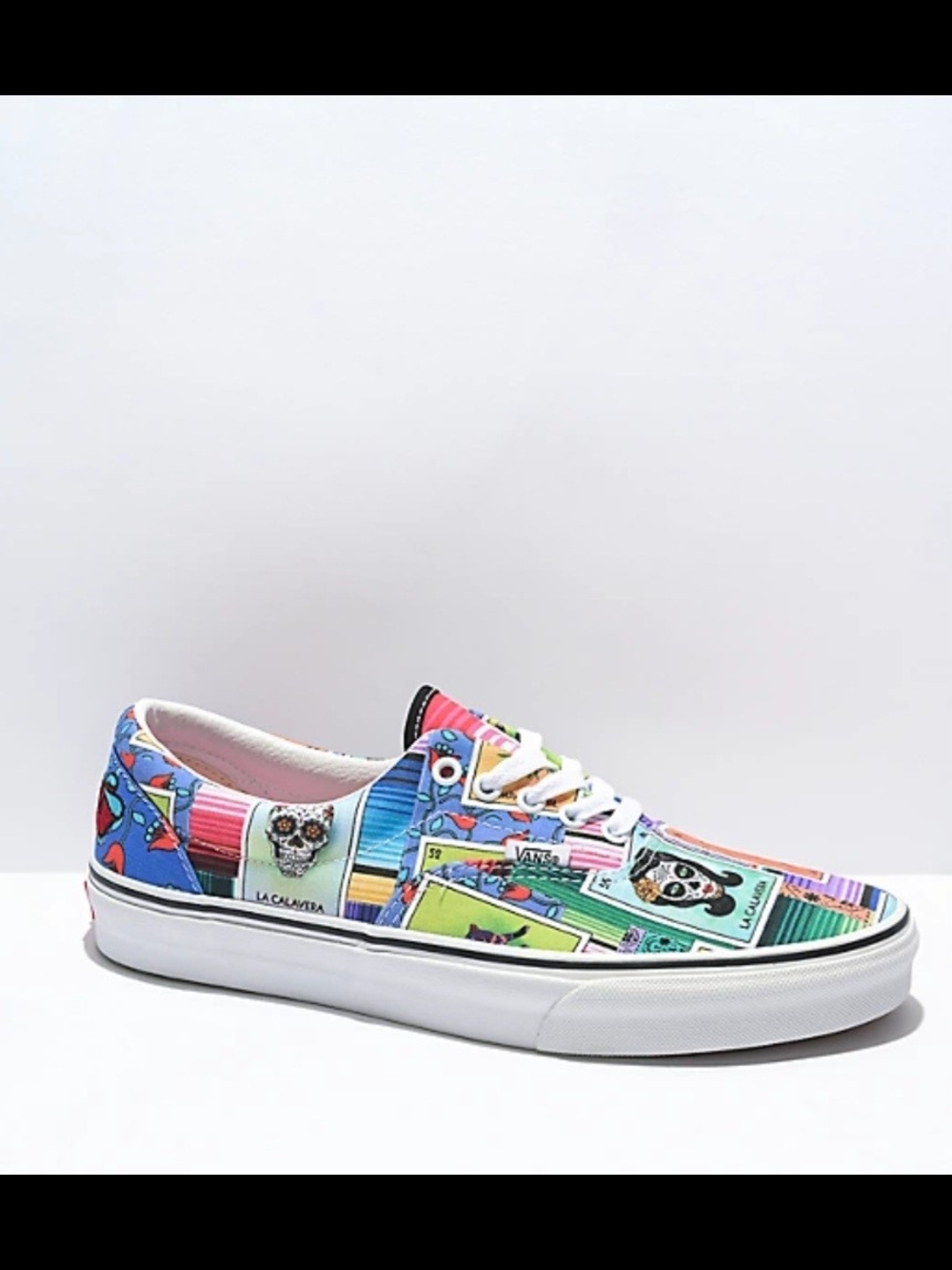 Vans Low-Top Sneakers with Colorful Dia de los Muertos Print